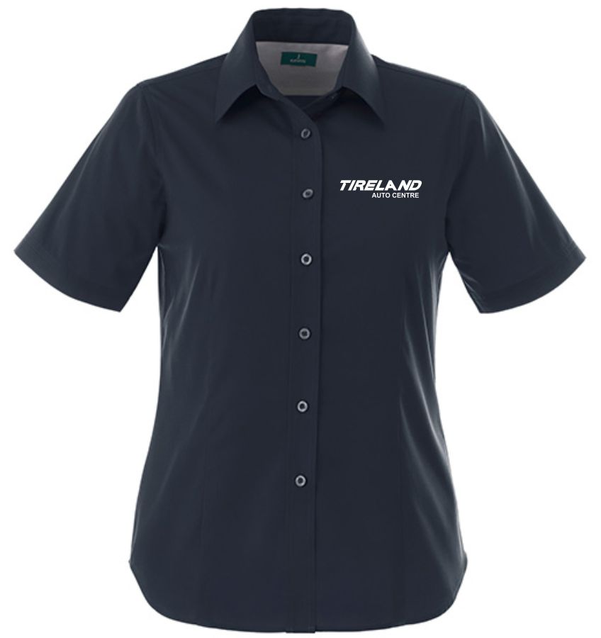 Ladies Stirling Short Sleeve Button Up